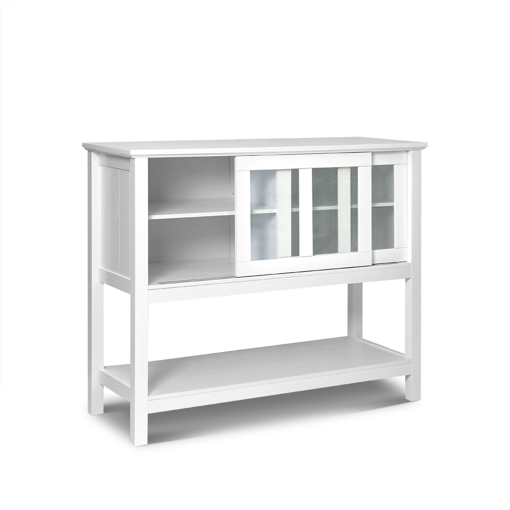   Mission Buffet Sideboard with Sliding Glass Doors