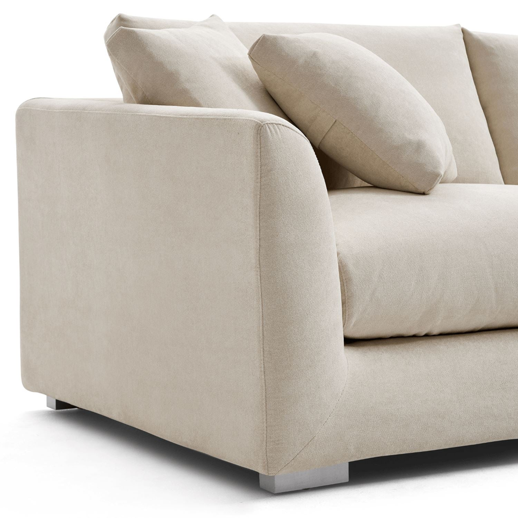   Harmony 2 Seater Fabric Sofa Cream