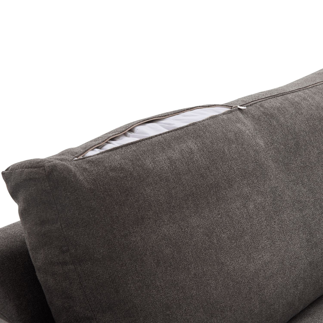   Harmony 3 Seater Fabric Sofa Grey