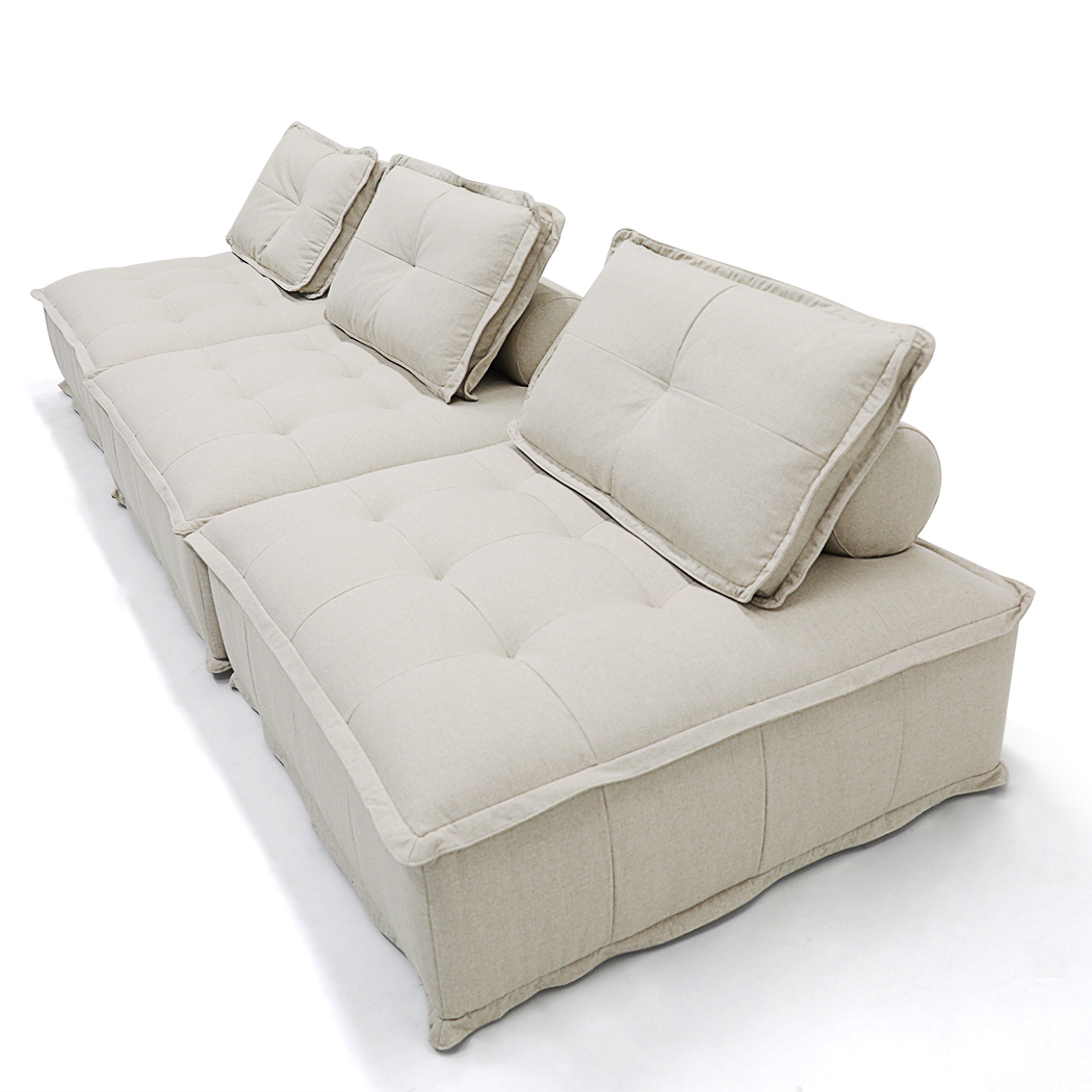   Dawson Armless Sofa Grey Beige