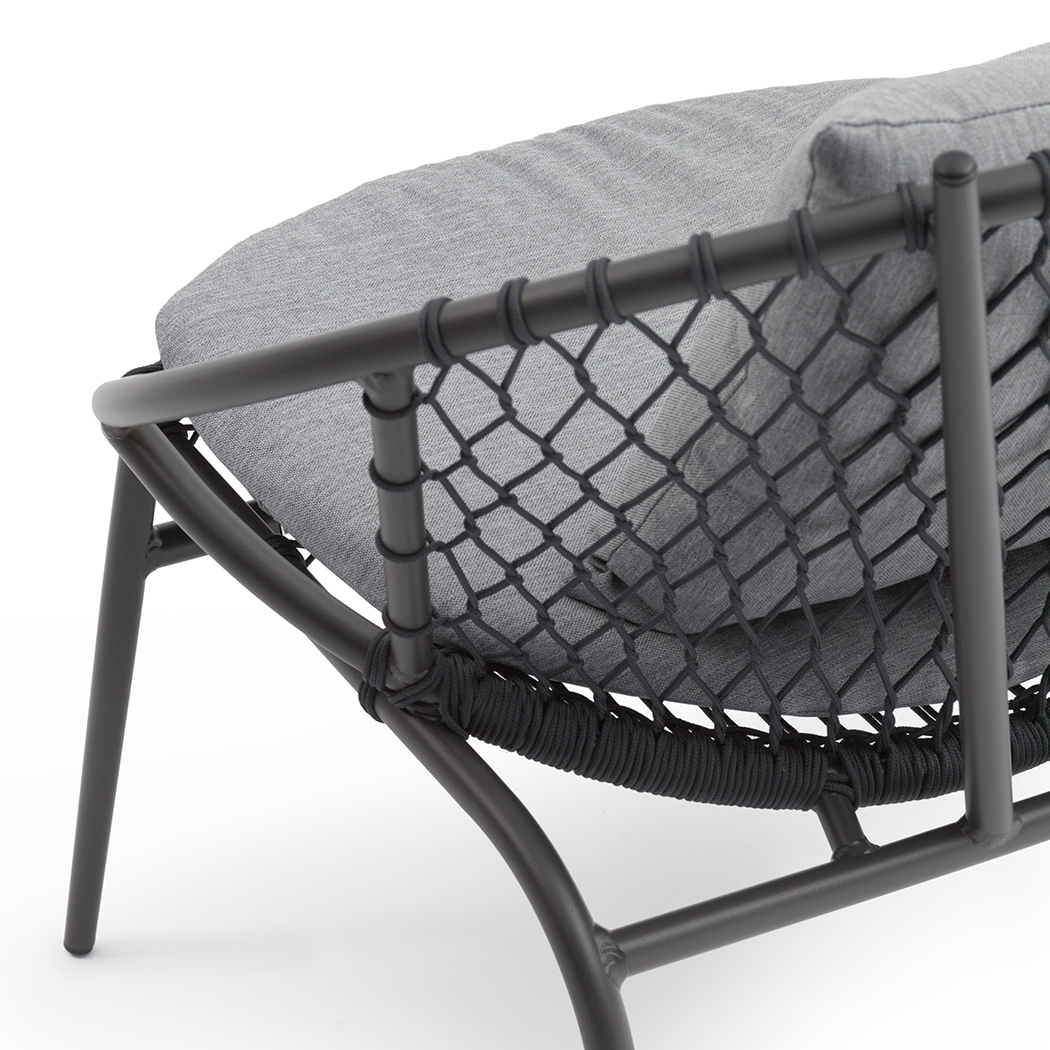   Hilda 2 Seater PE Rattan Outdoor Lounge Set Coffee Table & Chairs