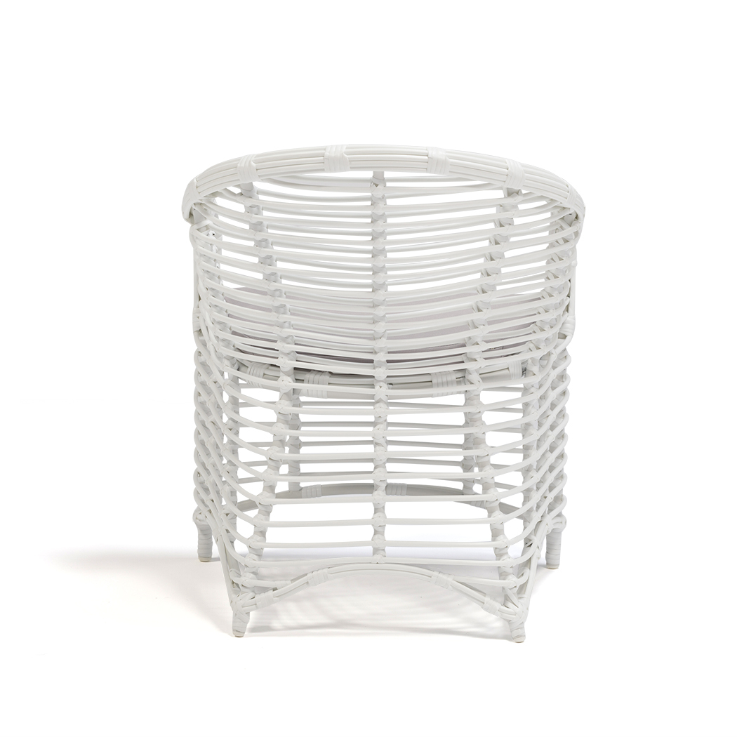   Florida 2 Seater PE Rattan Outdoor Lounge Set Coffee Table & Chairs White