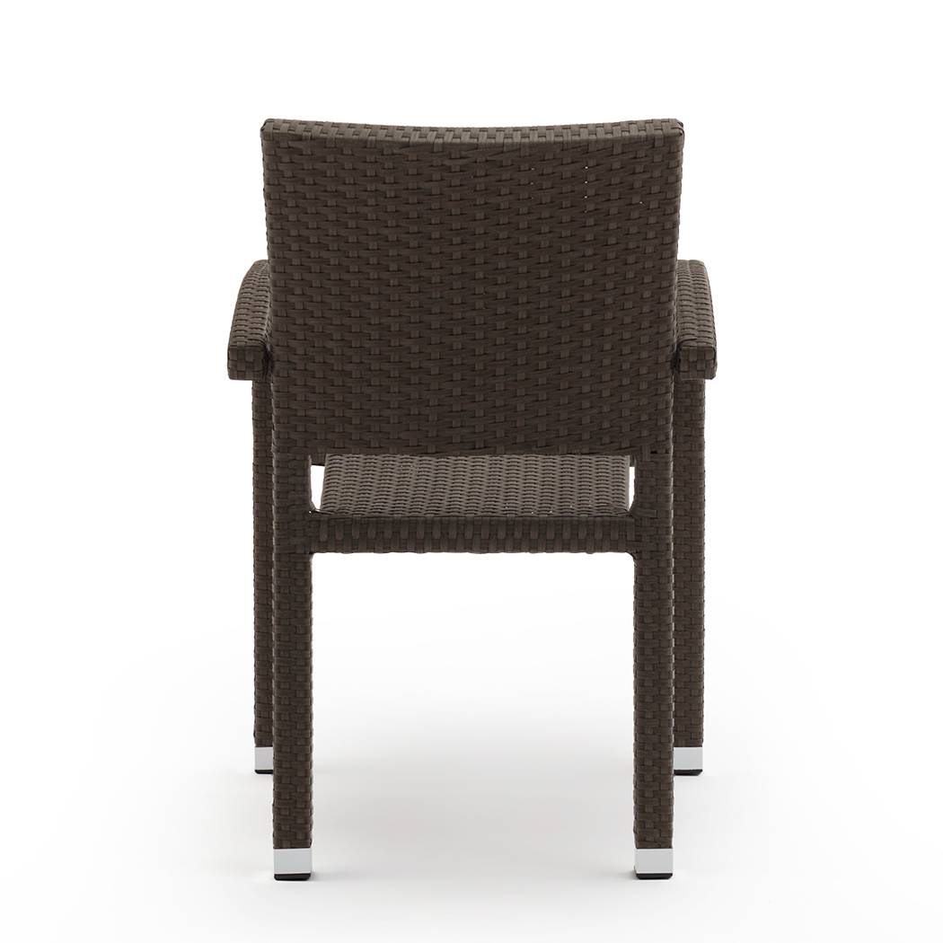   Bruno 4 Seater Outdoor Wicker Dining Table Set Brown