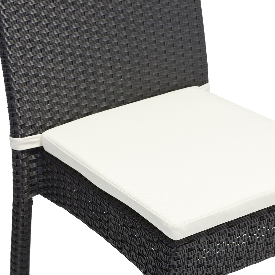   Wyatt PE Rattan Outdoor Dining Table Set Black