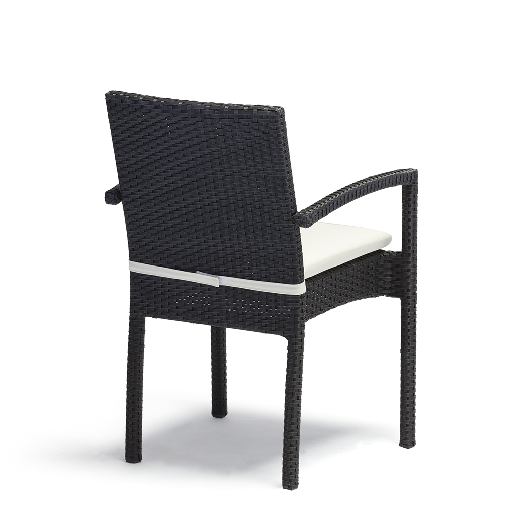   Belgium PE Rattan Outdoor Dining Table Set Black