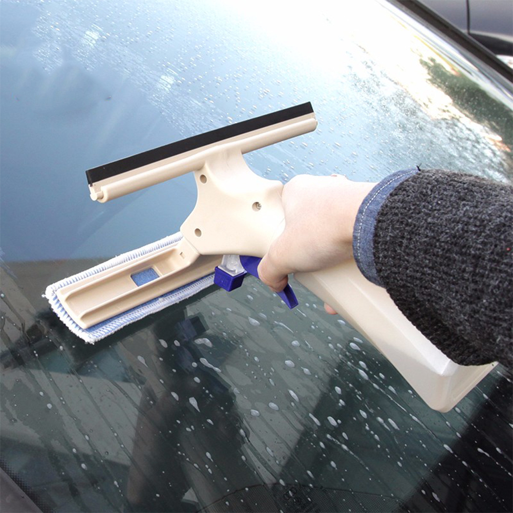 3 in 1 Spray Wipe Squeegee Cleaner Window Wiper Cleaning Car Glass Car