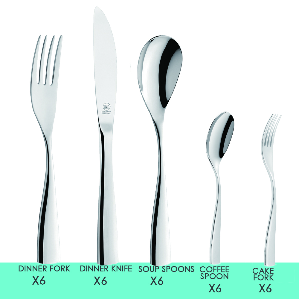   Glinde 30pc Stainless Steel Cutlery Set