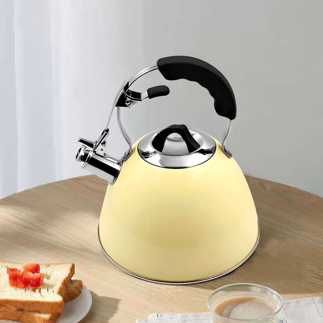   Aquatic Stainless Steel Whistling Kettle 3L Cream