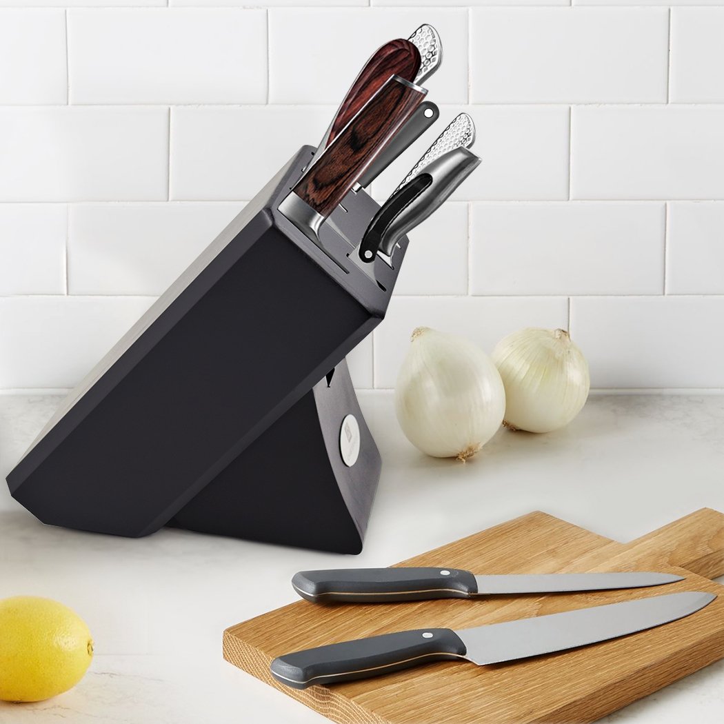   Wooden Knife Block Black