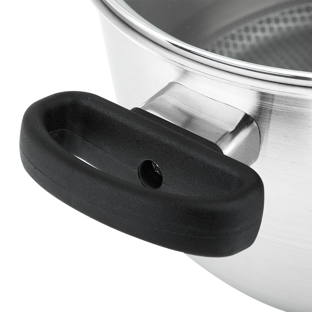   Riesa Tri-ply Stainless Steel Non-stick Casserole with Lid 24cm