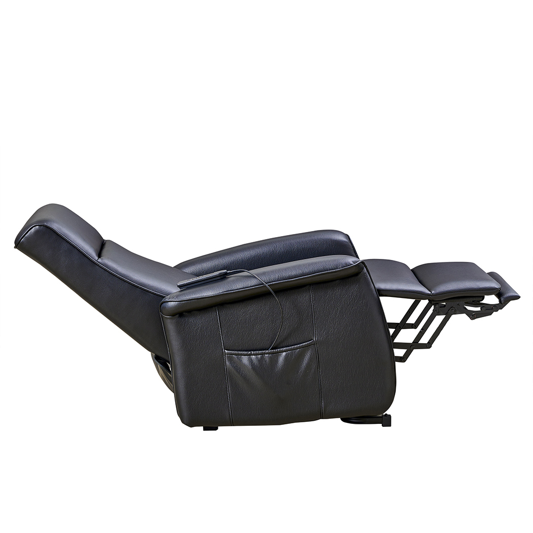   Alice Electric PU Leather Recliner Lift Chair Charcoal Black