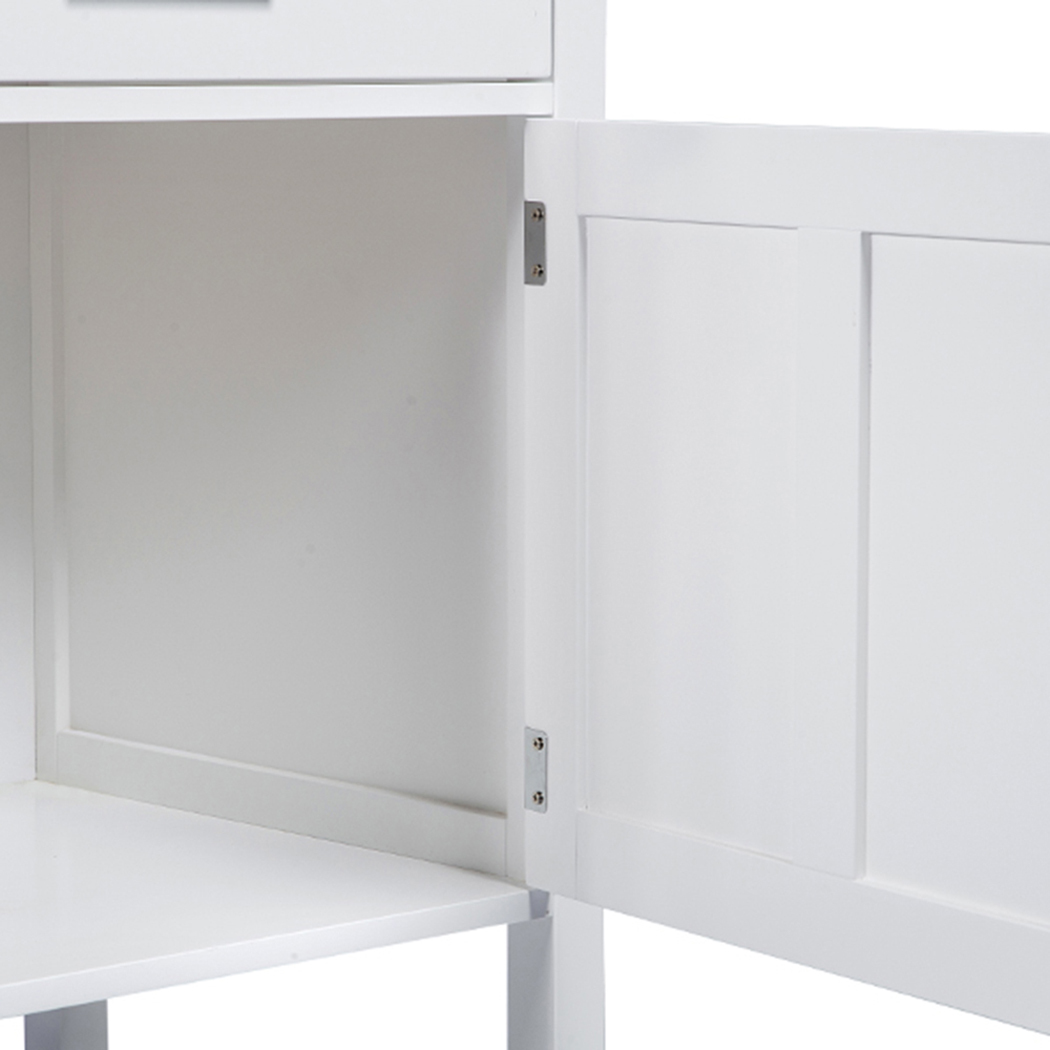   Denver Kitchen Trolley 1 Drawer 1 Door White