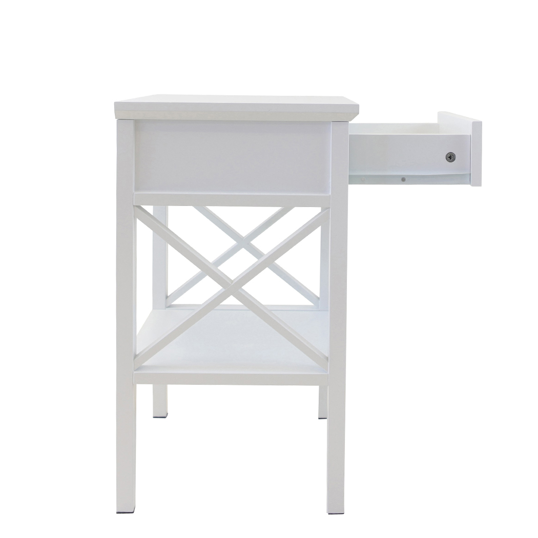   Long Island 1 Drawer Side Table White