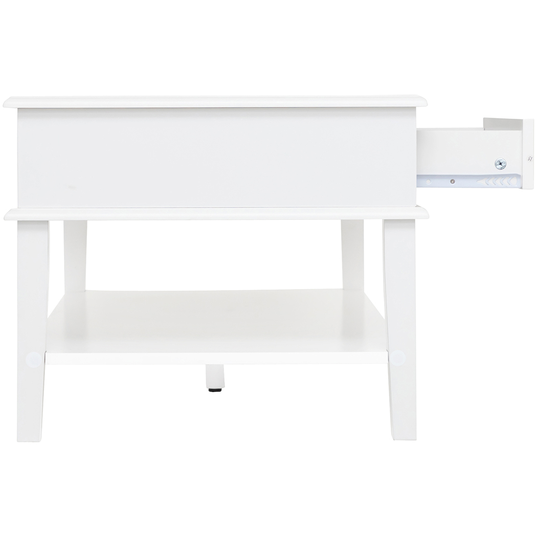   Chloe 2 Drawer 1 Shelf Coffee Table White