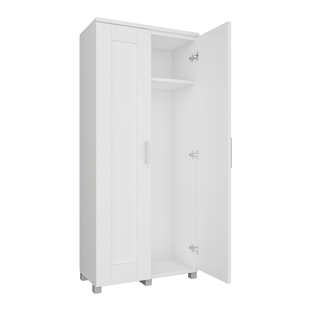   Montreal 2 Door Broom Cupboard White