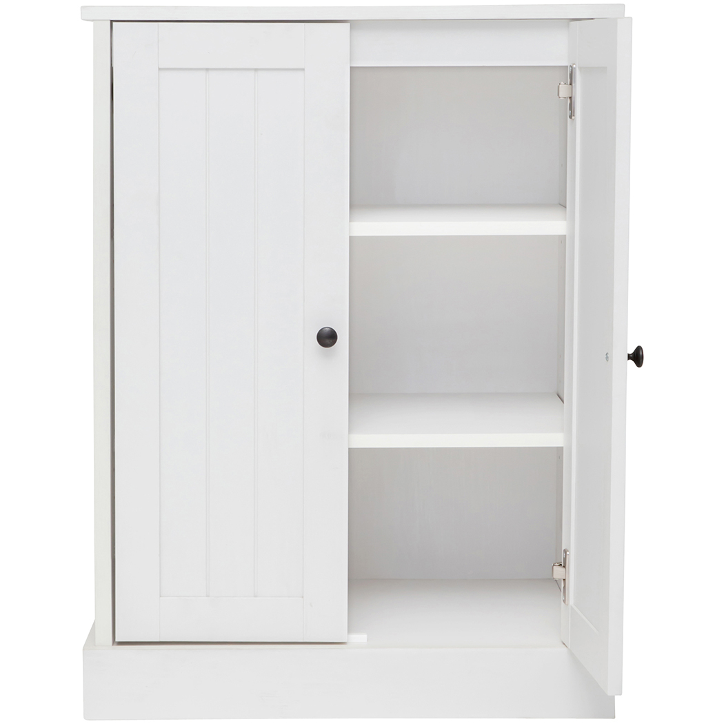   Hamptons 2 Door Low Line Storage Cupboard Cabinet