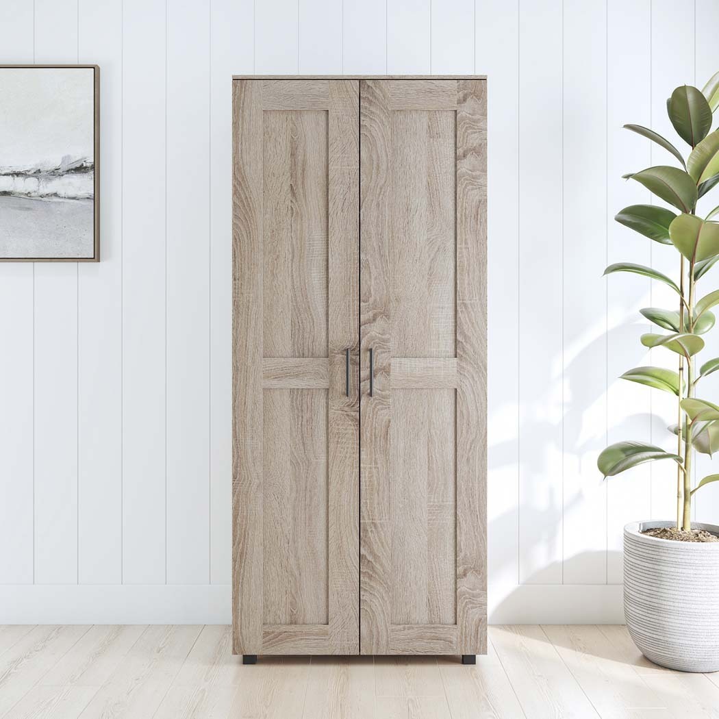   Montreal Broom Cupboard 2 Door Light Sonoma Oak