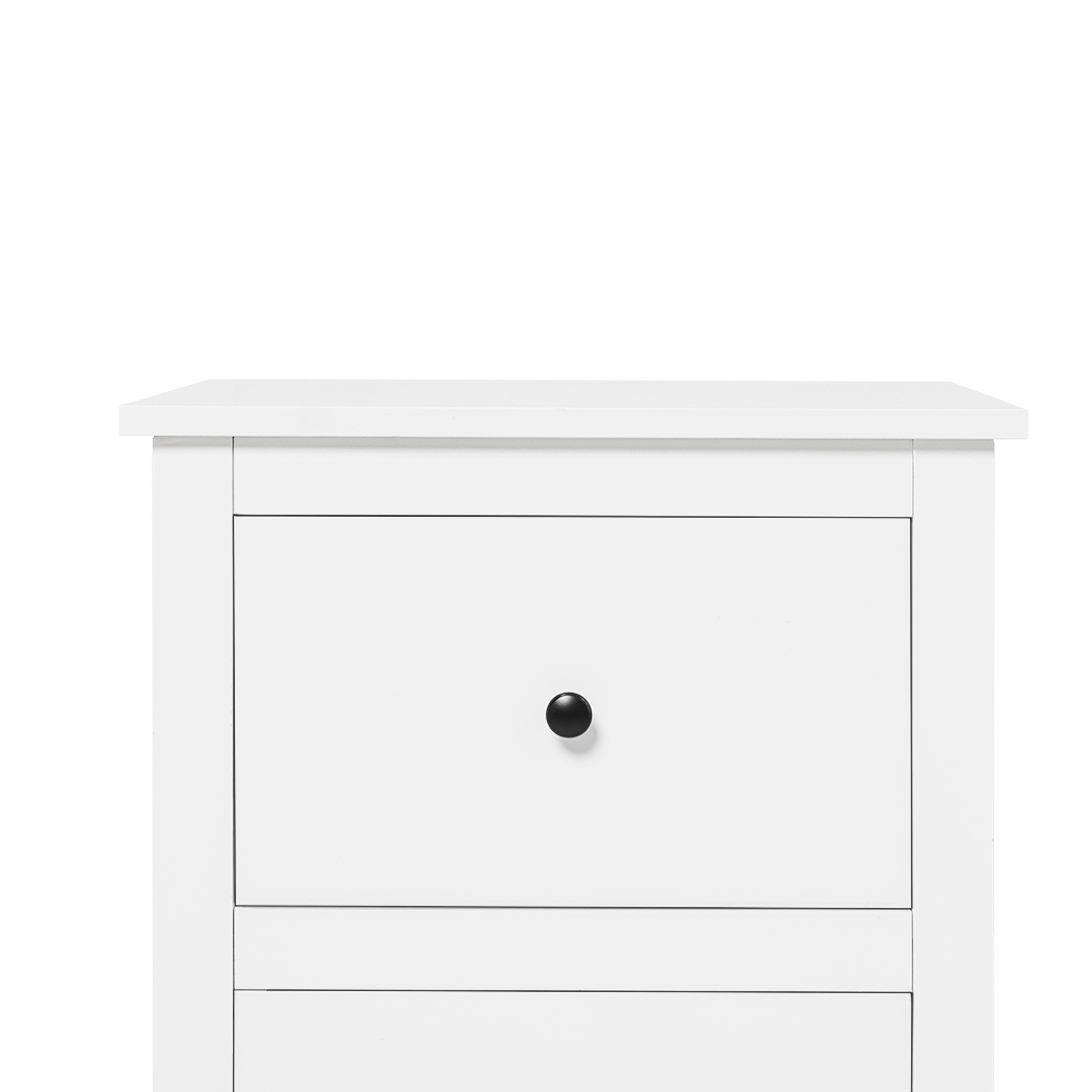   Franco 2 Drawers Bedside Table White