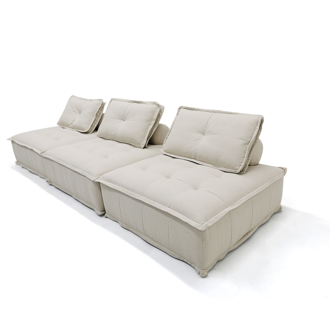   Dawson Armless Sofa Grey Beige