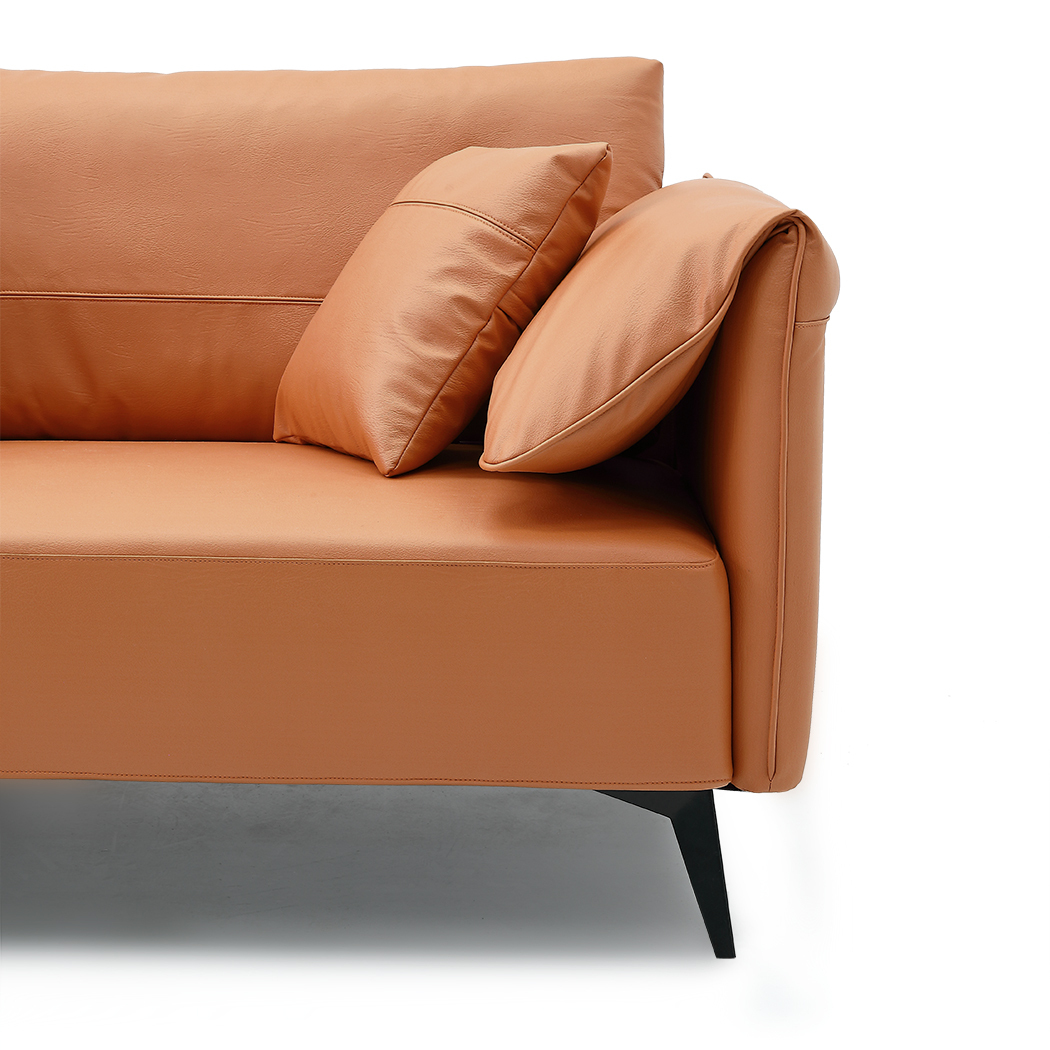   Lucas 3 Seater Sofa Caramel