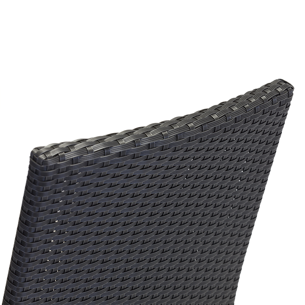   Wyatt PE Rattan Outdoor Dining Table Set Black