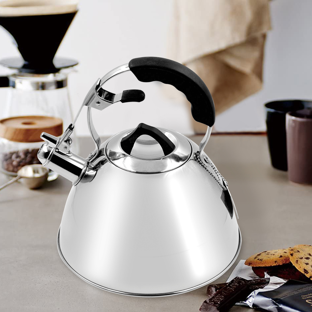   Aquatic Stainless Steel Whistling Kettle 3L Silver