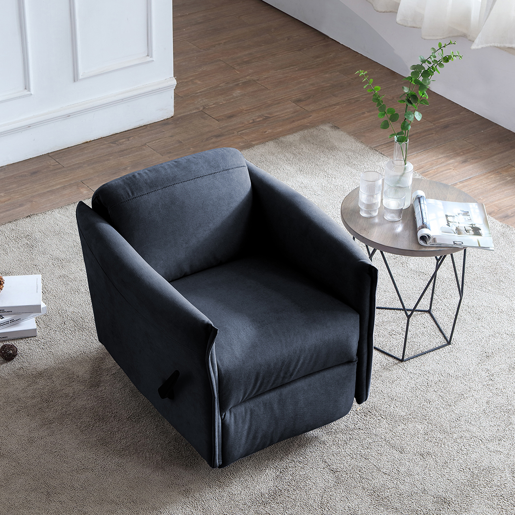   Eden Rocking Recliner Chair Charcoal Black
