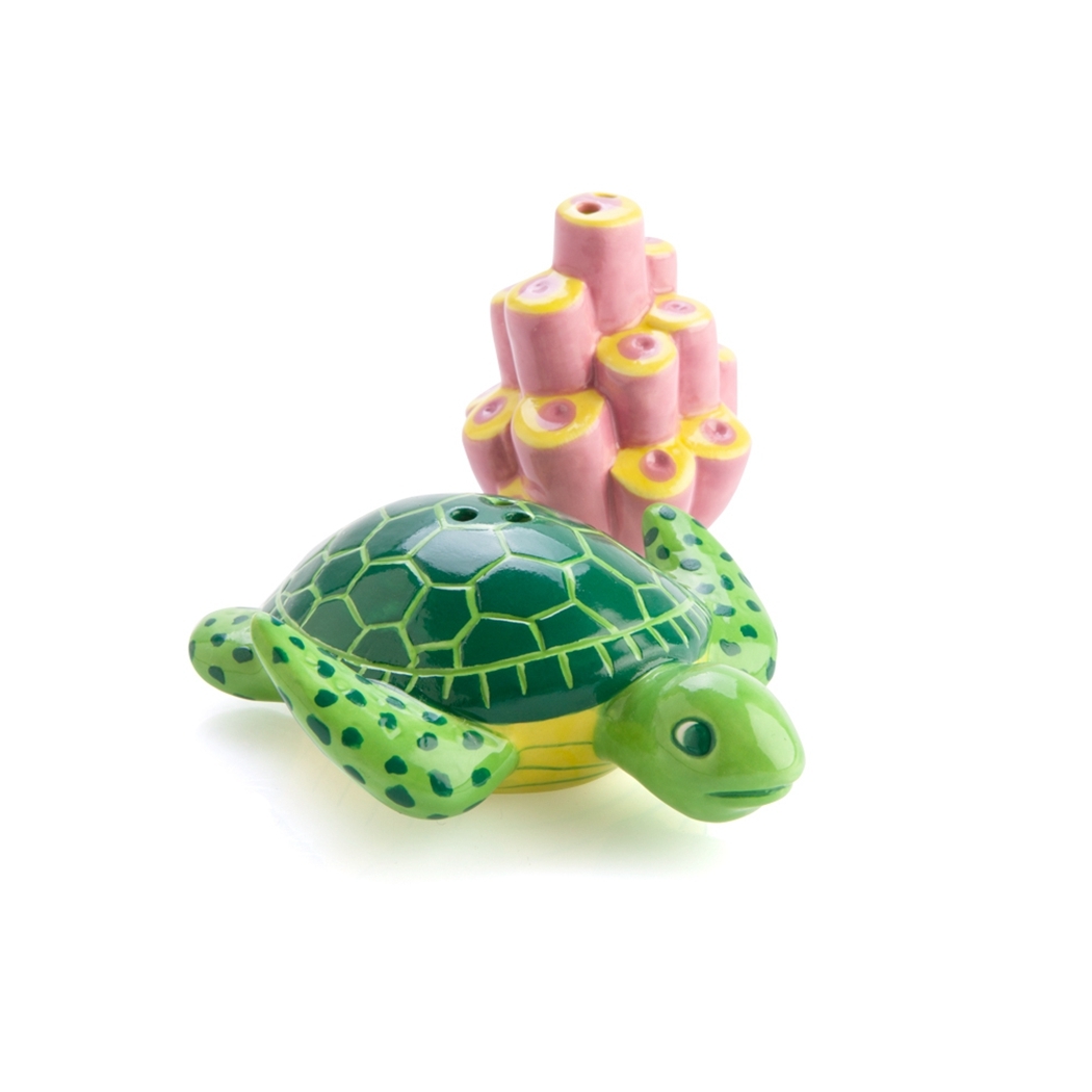   Turtle with Coral Salt & Pepper Set