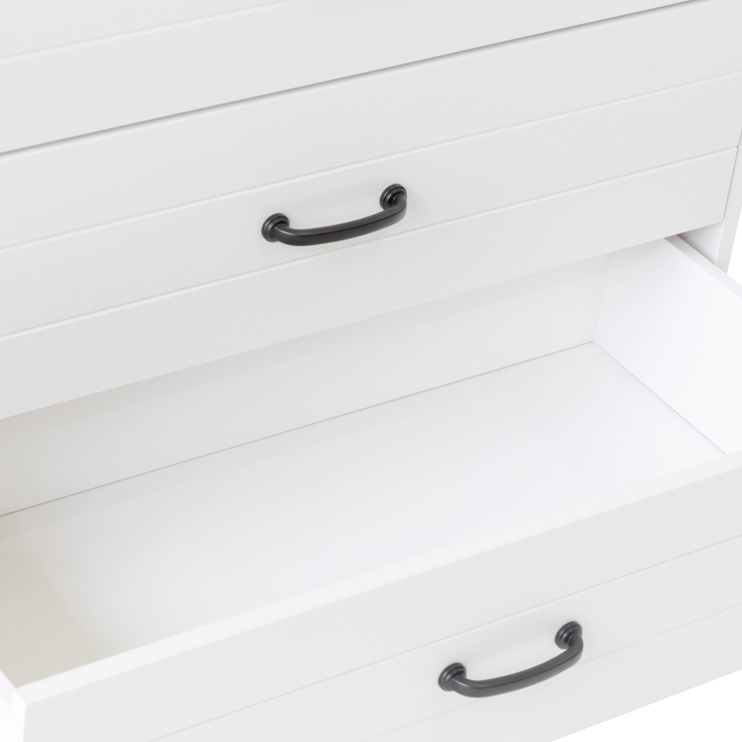   Hamptons 5 drawer Chest White