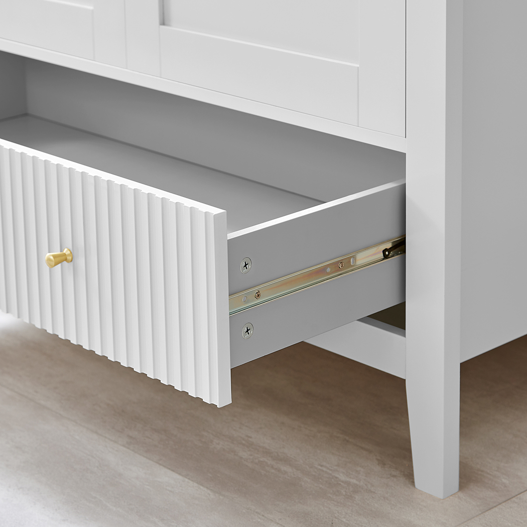   Zara Fluted 6 Drawer Chest White