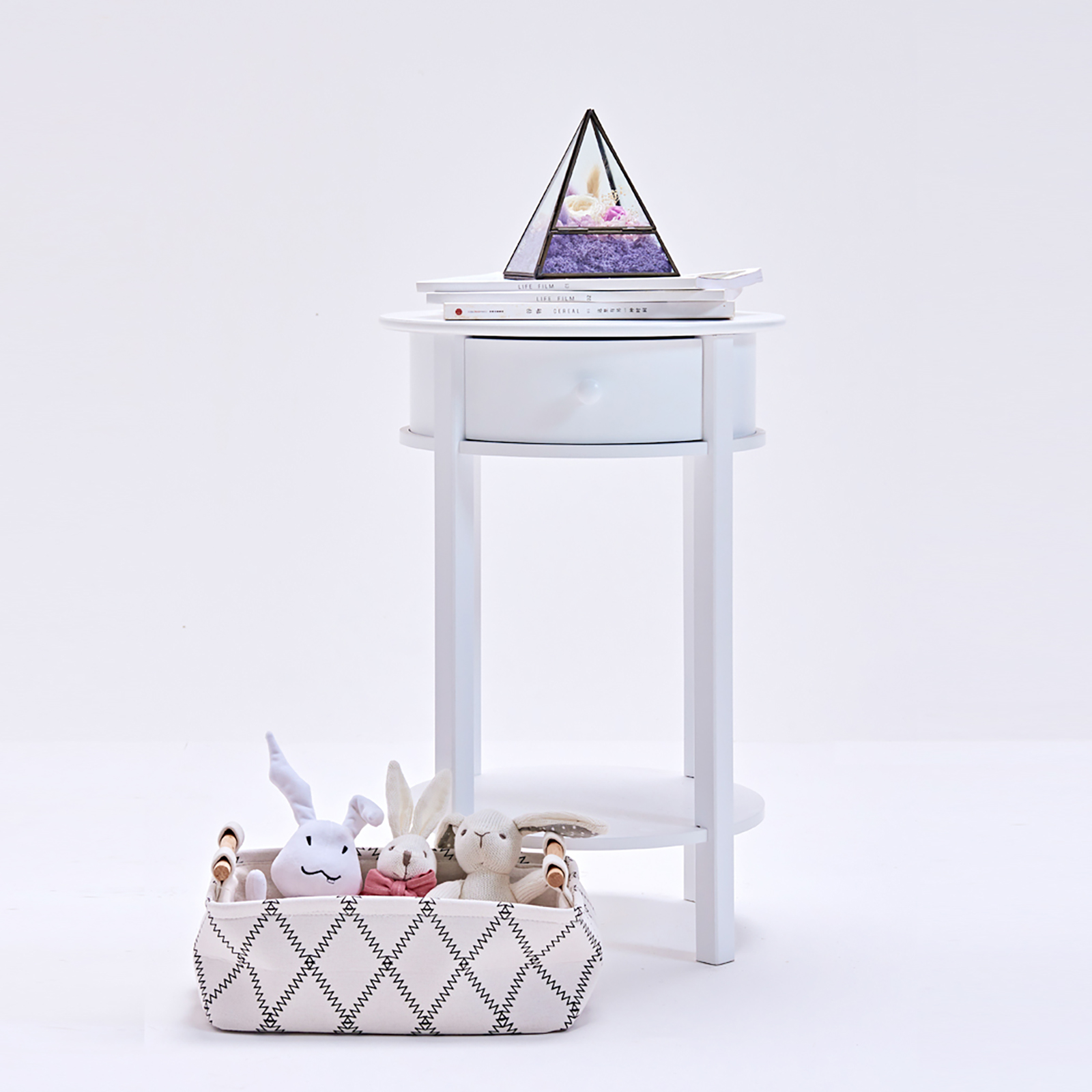   Franco Round Side Table White 