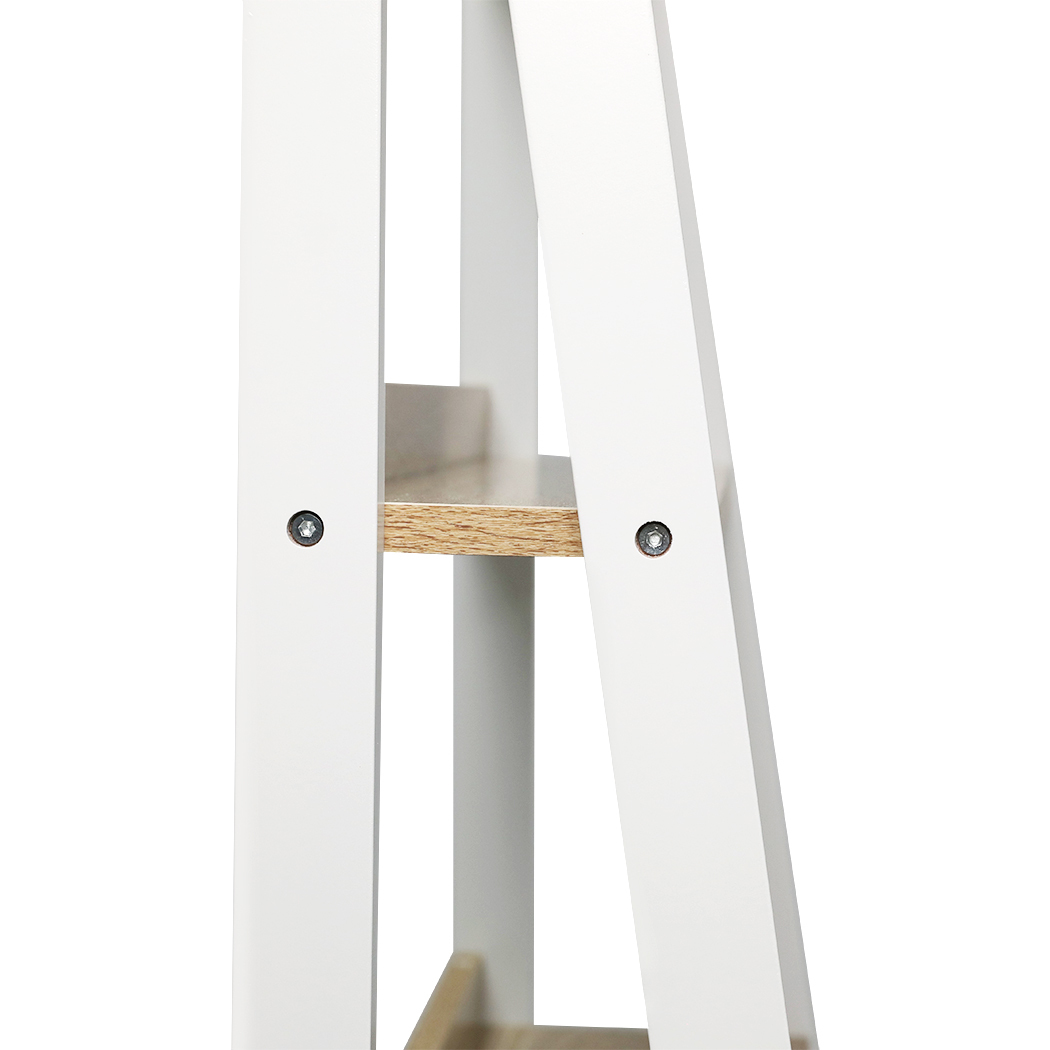   Chole 6 Tier Display Shelf Rack White & Oak