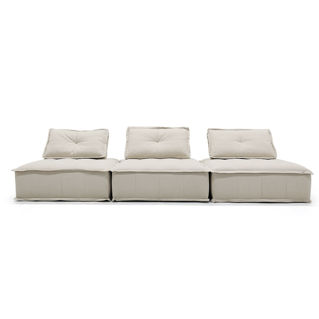   Dawson Armless Sofa Grey Beige