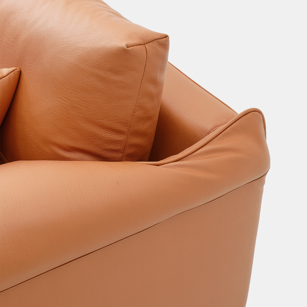   Lucas 3 Seater Sofa Caramel