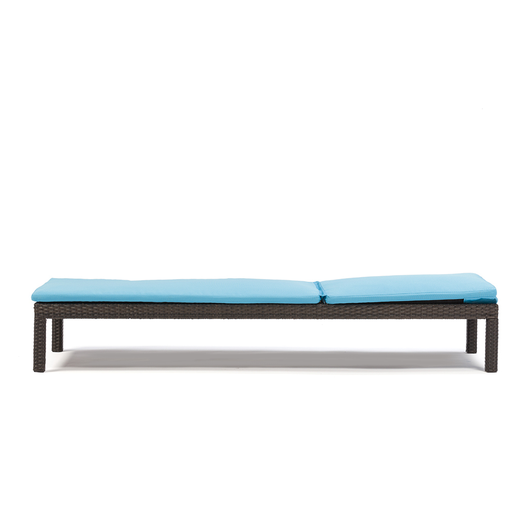  Arthur Outdoor Rattan Sun Lounges Set w/ Side Tables (Set of 2)