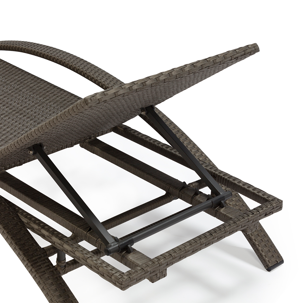   Sinnoh Outdoor Sun Lounge Bed Brown