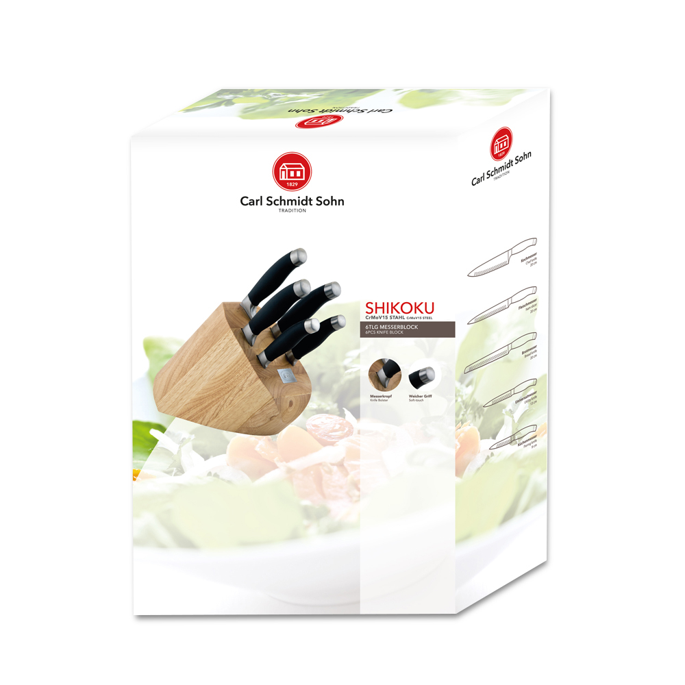  Shikoku 6pc Knife Block Set