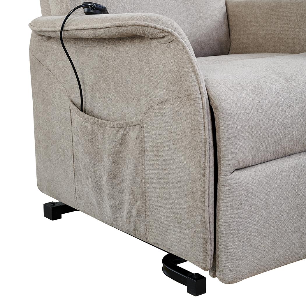   Yass Electric Recliner Lift Chair Vanilla Beige