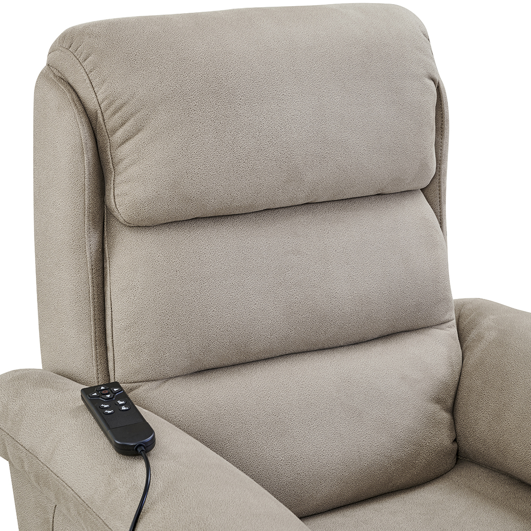   Brighton Electric Recliner Lift Chair with Wheels Taupe