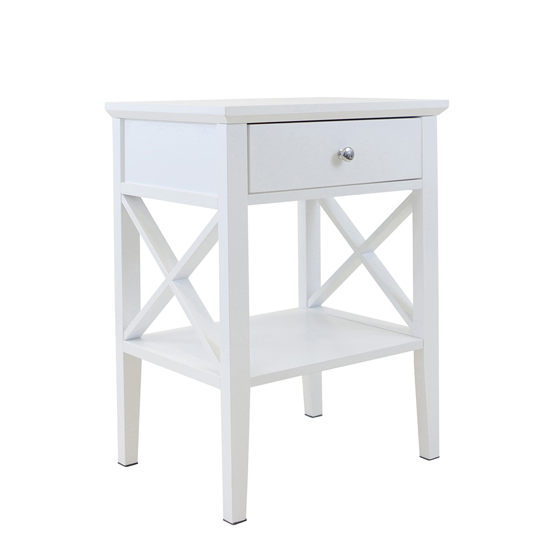   Long Island 1 Drawer Side Table White