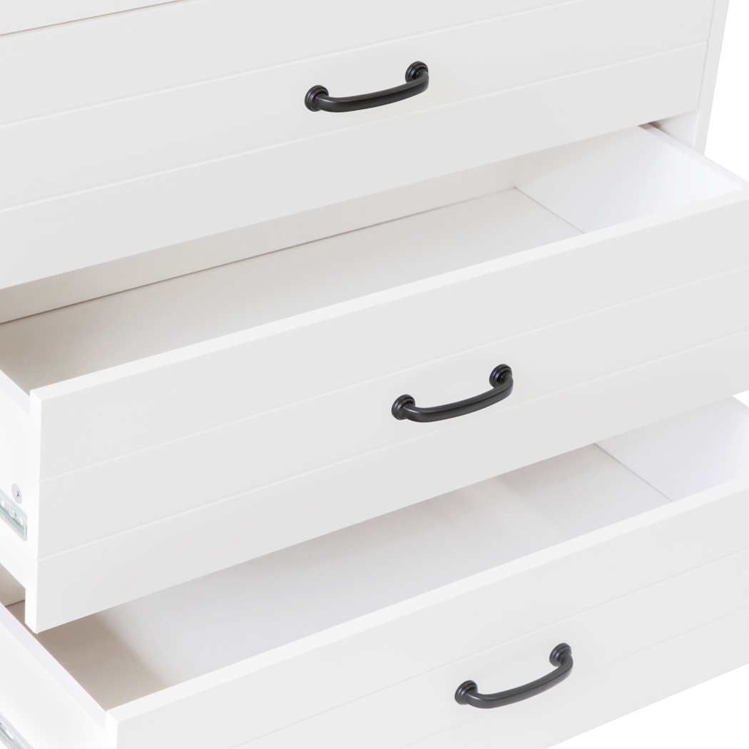   Hamptons 5 drawer Chest White