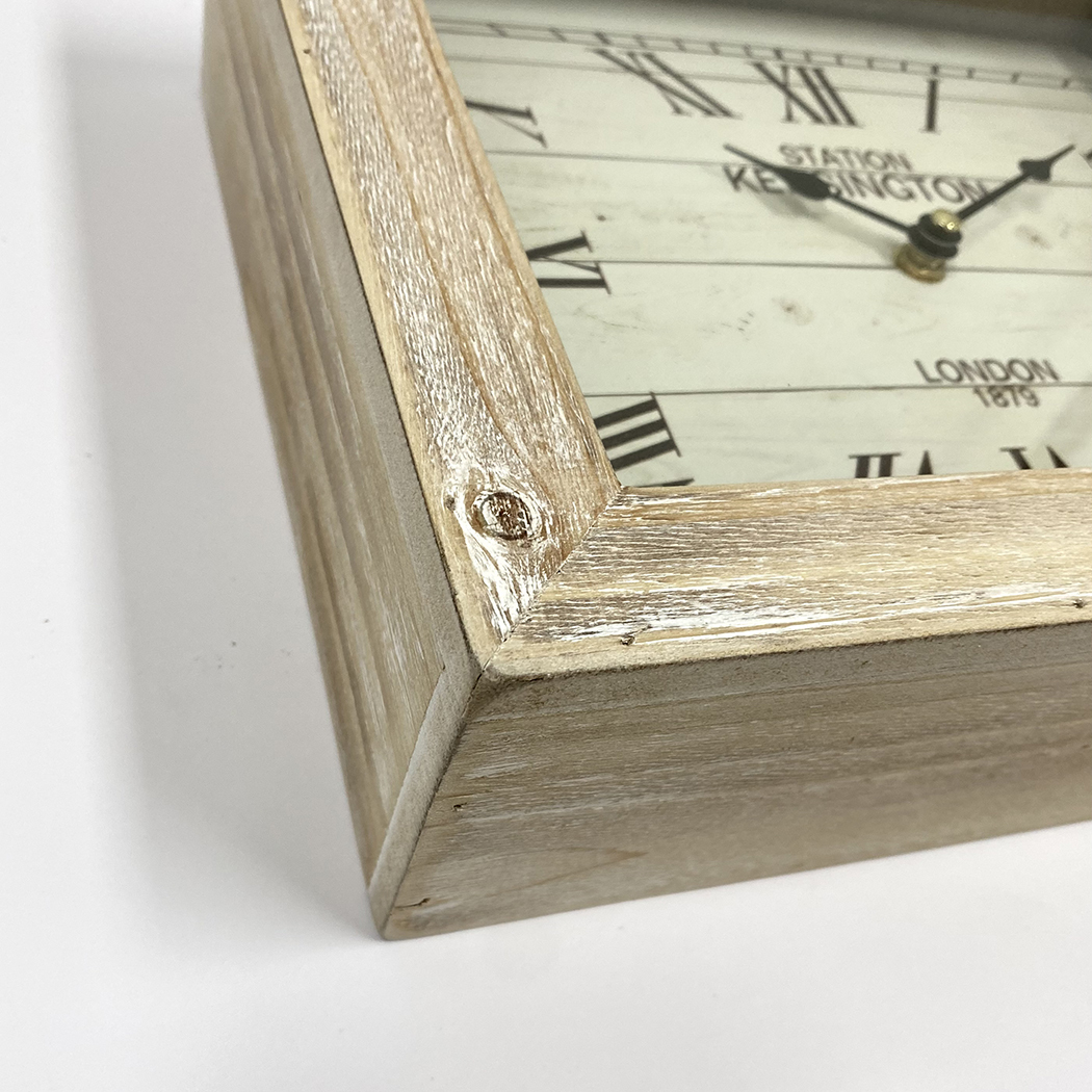   Classical Wooden Square Table Clock 30cm