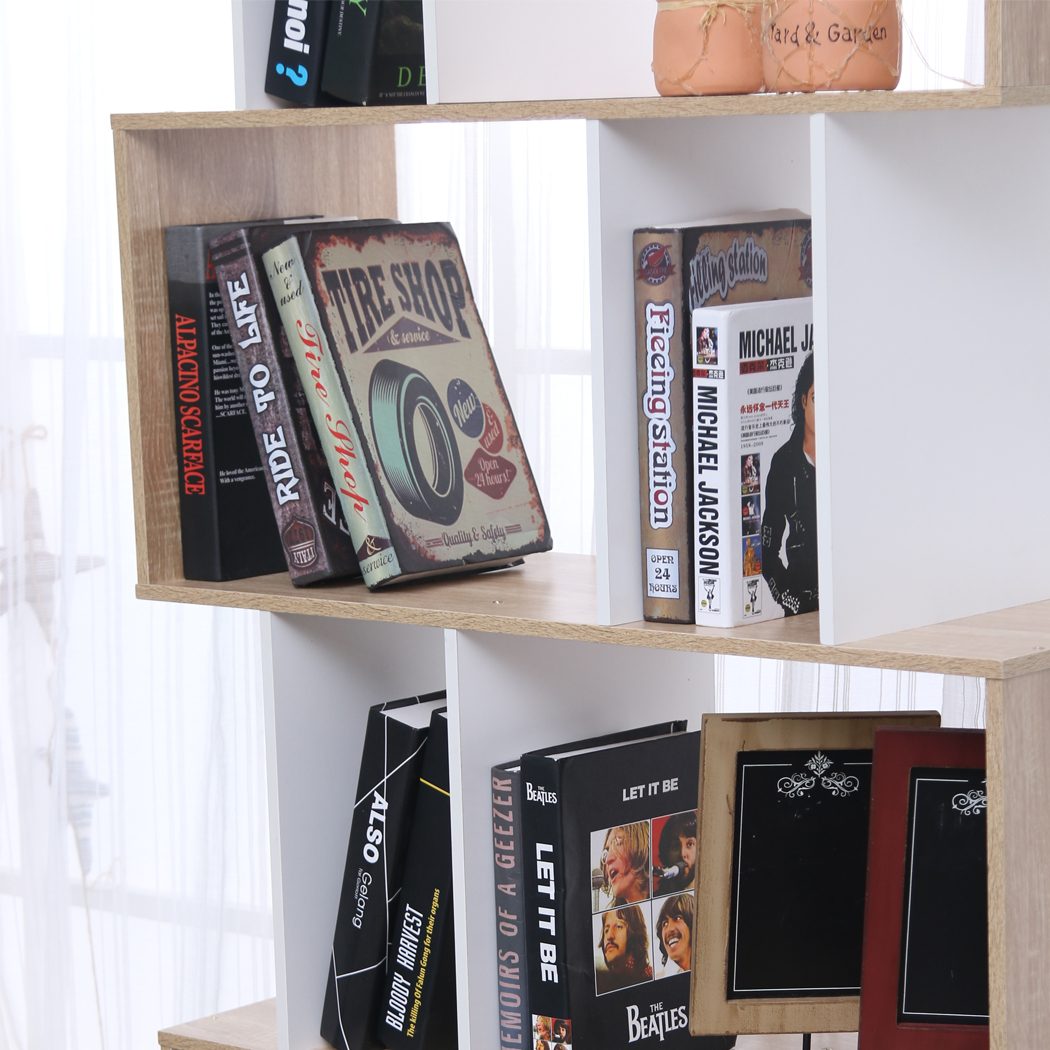   Set of 2 5 Tier Display Shelf Bookshelf Unit