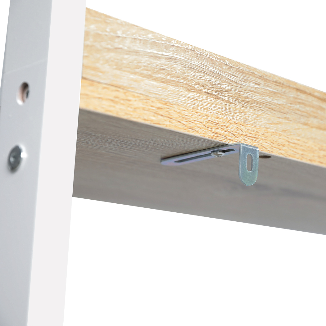   Chole 6 Tier Display Shelf Rack White & Oak