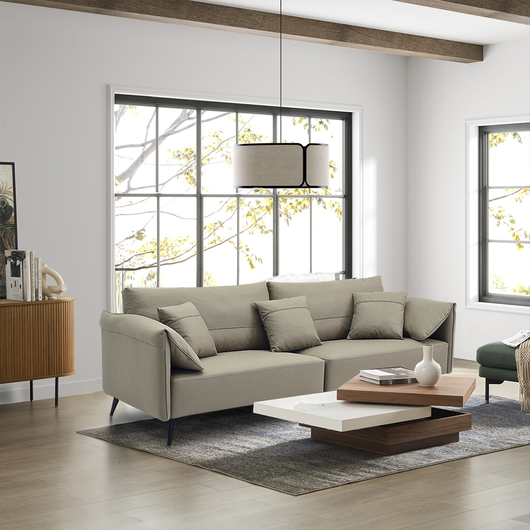   Lucas 3 Seater Sofa Camel
