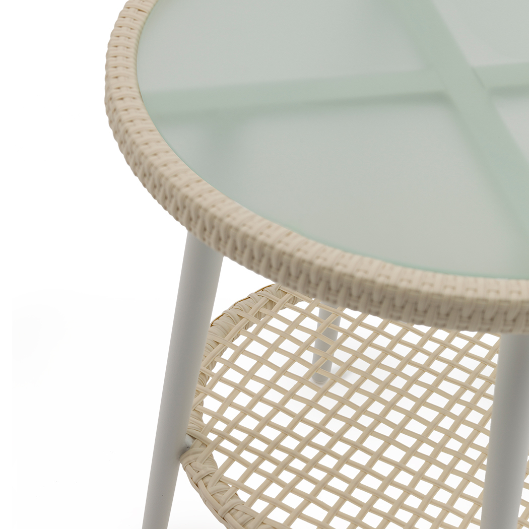   Porto 4 Piece Outdoor Coffee Table & Chair Set Beige