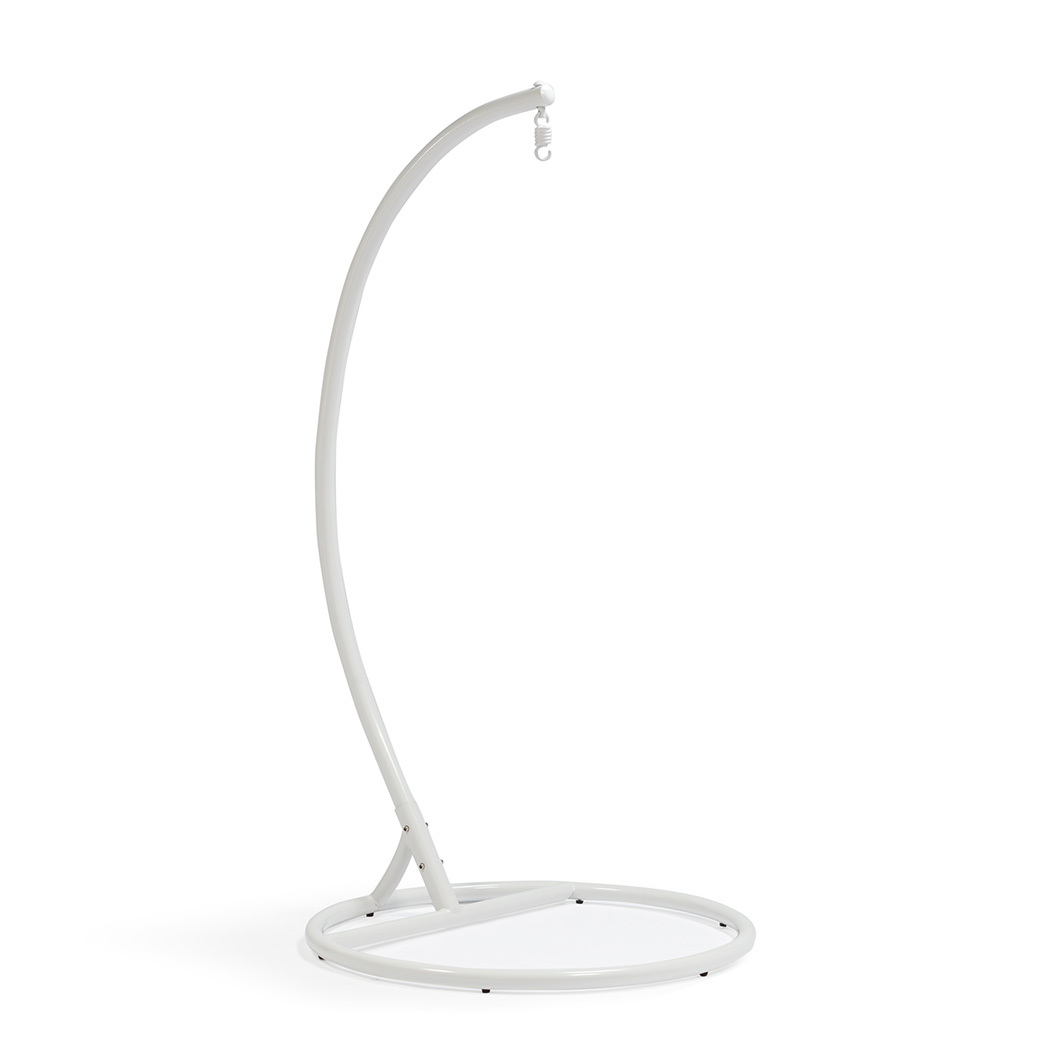   Sheila Outdoor PE Rattan Hanging Teardrop Swing Chair White