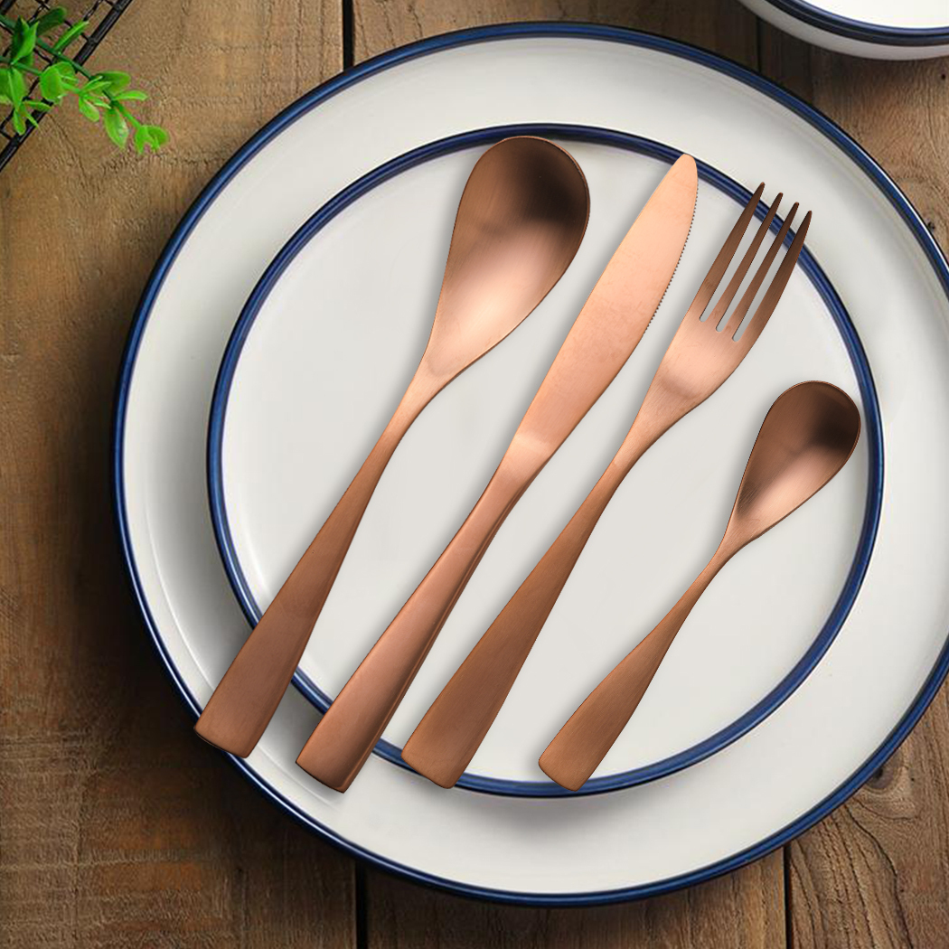  BOCHOLT 24pcs Cutlery Set Rose Gold