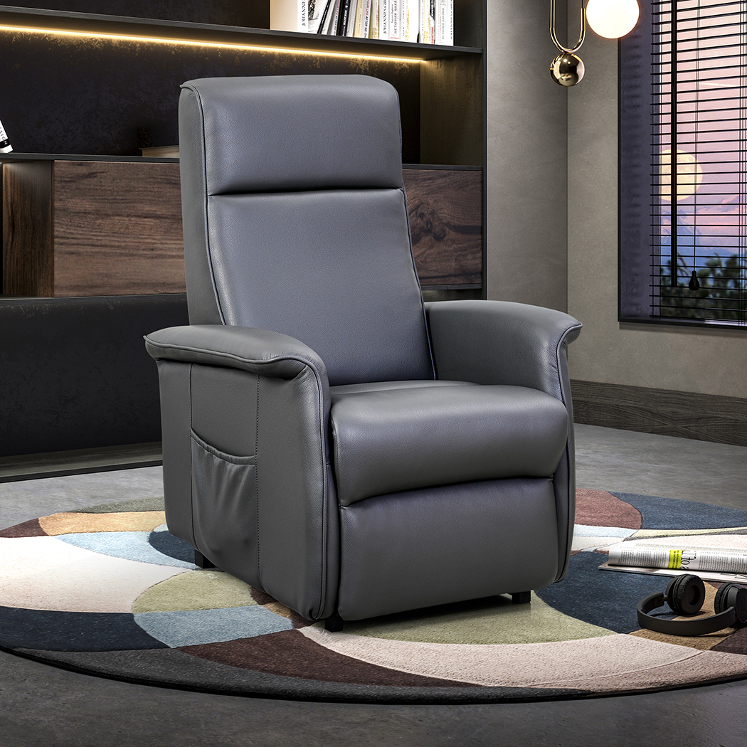   Alice Electric PU Leather Recliner Lift Chair Koala Grey