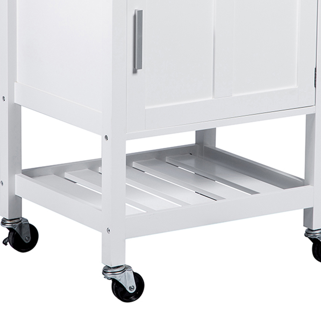   Denver Kitchen Trolley 1 Drawer 1 Door White